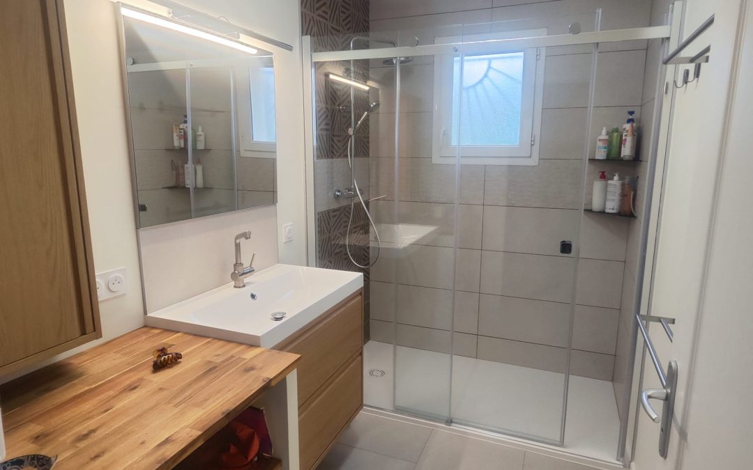 Rénovation complète d&rsquo;une salle de bain / Optimisation de l&rsquo;espace disponible